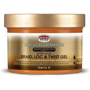 African Pride Black Castor Miracle – Braid, Loc & Twist Gel - AFROSTYLE African Pride Afrohaare  Haargel African PrideBraid